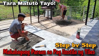 Makabagong Paraan sa Pagkabit ng Tiles na 60x60 Step by Step [upl. by Notsnarc307]