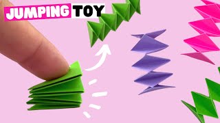 Origami JUMPING TOY very easy paper toys [upl. by Pincus]