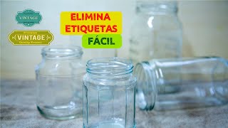 7 TRUCOS RÁPIDOS y FÁCILES para QUITAR ETIQUETAS de FRASCOS de CRISTAL [upl. by Ainitsirc457]