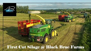 Black Brae Farms First Cut Silage with Montgomery Contracts [upl. by Ahcilef]