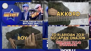 SHOXRUXBEK ERGASHEV  ZORLARIDAN ZOR BOLAMAN gitarada chalishni organish FarruxbekAbrorartist [upl. by Surat]