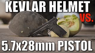 57x28mm Pistol vs Kevlar Helmet [upl. by Atiuqrahc359]