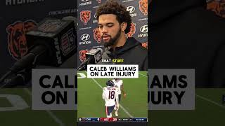 CALEB WILLIAMS on injury in game vs Arizona Cardinals nfl [upl. by As]