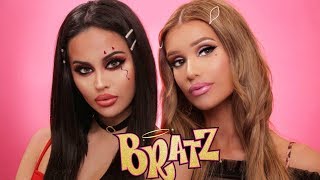 TRANSFORMING INTO A BRATZ DOLL  BRATZ CHALLENGE MAKEUP TUTORIAL [upl. by Lleznov]