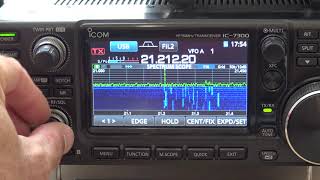 Icom IC7300 Spectrum ScopeWaterfall Options [upl. by Nicolea374]