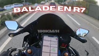 BALADE EN MOTO  JE SORS LA R7 YAMAHA [upl. by Gerrald]