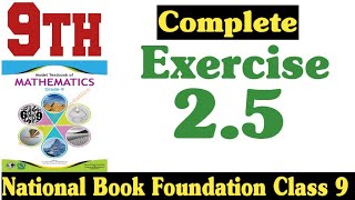 class 9 maths chapter 2 exercise 25  national book foundation class 9 maths  ex 25fazal academy [upl. by Rhianon]