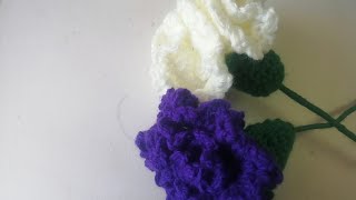 crochet a carnation flower no glue handmade craft crochet diy easy handmade yarnover [upl. by Aiz]