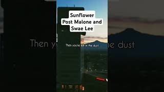 Post Malone amp Swae LeeSunflowerPostMalone​ Sunflower​ spiderman shortsfypfypage shortsvideo [upl. by Azilanna219]