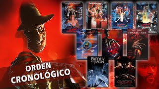 ORDEN CRONOLÓGICO PARA VER LA SAGA DE PESADILLA EN LA CALLE ELM A Nightmare on Elm Street Freddy [upl. by Geller535]