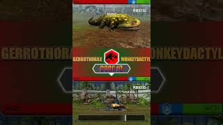 GERROTHORAX VS MONKEYDACTYL  JURASSIC WORLD THE GAME [upl. by Iago]