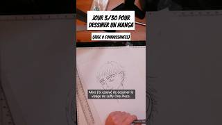 Japprends à dessiner des visages de manga J3 sur 30 pour dessiner un manga avec 0 connaissances [upl. by Meerak]