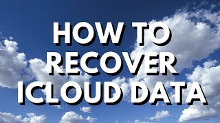 How to Recover iCloud Data [upl. by Octavus]