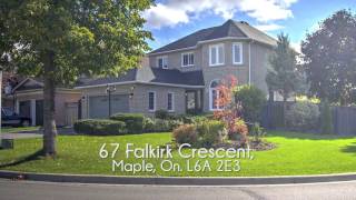 67 Falkirk Crescent Maple On L6A 2E3  HD  Virtual Tour [upl. by Aneelad]