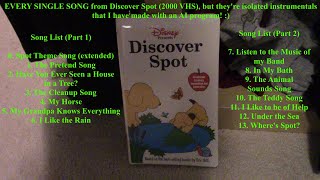 All Songs from Discover Spot isolated instrumentals [upl. by Ycram974]