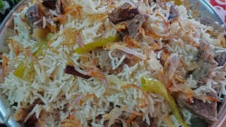 white pulao ki recipe badey ki gosht ki yakhni pulao beef pulao recipe [upl. by Tish]