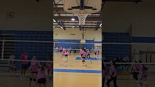 Intense Volleyball Rally 14U vs 15U volleyball set spike outsidehitter setter rally 4k [upl. by Llerreg]