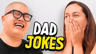 Dad Jokes  Dont laugh Challenge  Alan vs Sam  Raise Your Spirits [upl. by Sikko271]