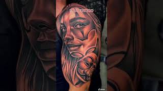 Manchesters Chicano Artist‼️😮‍💨 tattoo tattooideas chicanotattoo chicanoartists [upl. by Haonam]