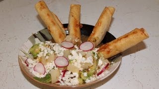 Tacos Dorados o Flautas Ahogadas [upl. by Nylsor]