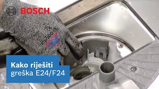 Kako riješiti greška E24F24  Bosch perilica posuđa  Bosch Home Hrvatska [upl. by Alegnad]