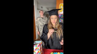 Military brother surprises his sister on her graduation day 🥹 [upl. by Hannavas]