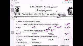 General Chemistry  Chem 101  Solved Practical Exams  Acid Radicals [upl. by Eelek]