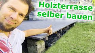 Holzterrasse selber bauen  Komplettes DIYVideo [upl. by Ecirtel547]