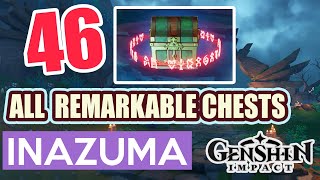 ALL REMARKABLE CHESTS  TSURUMI ISLAND INAZUMA  COMPLETE GUIDE 26 [upl. by Ezaria]