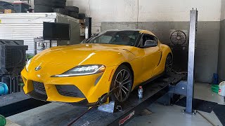 B46B48 STOCK TURBO WHP WORLD RECORD  Toyota Supra 20 E85 DYNO [upl. by Oilerua613]