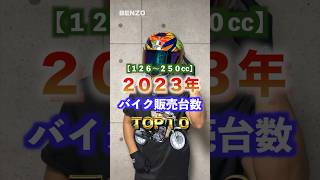 2023年バイク販売台数TOP10【126250cc】shorts [upl. by Retxed933]