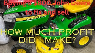 Flipping a 800 D120 John Deere Lawn Tractor Restoration fixing How to fix amp Sell [upl. by Josey]