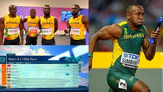 Ghana Nigeria Liberia Jamaica Fail 4x100m Relay South Africa Qualifies To Finals Paris Olympics [upl. by Aihcats]