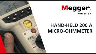 MOM2  Megger HANDHELD 200 A MICROOHMMETER [upl. by Batha]