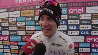 Cian Uijtdebroeks  Interview at the finish  Stage 8  Giro dItalia 2024 [upl. by Trauts]