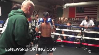 VICTOR ORTIZ LOOKING CHISELED MONSTER POWER ON THE MITTS  EsNews Boxing [upl. by Acceber200]