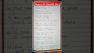 Slogans On Republic Dayin English youtubeshorts slogan [upl. by Hilde]