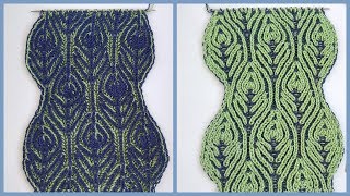 Brioche knitting Peacock scarf knitting patterns [upl. by Selokcin]