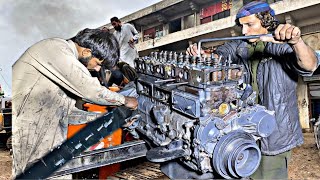 Fully operation Doosan 225 DB58 Excavator MachineRepairing 6cylinder diesel enginehydraulic skill [upl. by Orlena29]