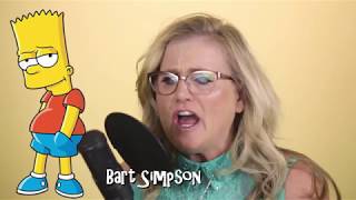 Nancy Cartwright does her 7 Simpsons characters in under 40 seconds [upl. by Sofie]