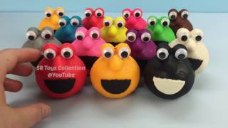 Play Doh Elmo Surprise Toys [upl. by Valerlan]