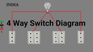 4 Way Switches Wiring Diagram [upl. by Polky]