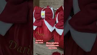 Sfere natalizie personalizzate con nome reels ricamo personalizzazioni nomi [upl. by Acireed71]