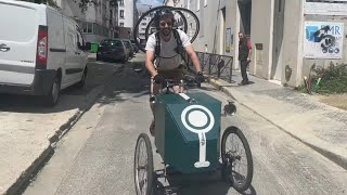 Test dun triporteur de course artisanal par Lowrito pour la course des triporteurs 2024 [upl. by Aushoj]