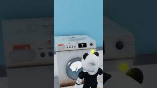 Первая стирка Панды Сим в Роблокс Laundry Simulator Roblox [upl. by Arlin]