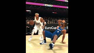 Allen Iverson Double Crossover Ankle Breaker on Antonio Daniels 2K Recreation [upl. by Anayik298]