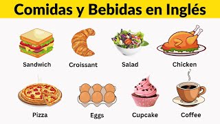 Las Comidas y Bebidas en Inglés  45 Foods Vocabulary [upl. by Aseuqram365]