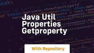 java util properties getproperty [upl. by Hahcim]