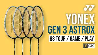 Yonex Astrox 88S amp 88D Tour Game Play Gen 3 racket review amp comparison Too many models [upl. by Alleul]