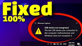 Fix USB Device Not Recognized in Windows 1110 2024 Update  Quick amp Easy Solutions [upl. by Hoxsie]